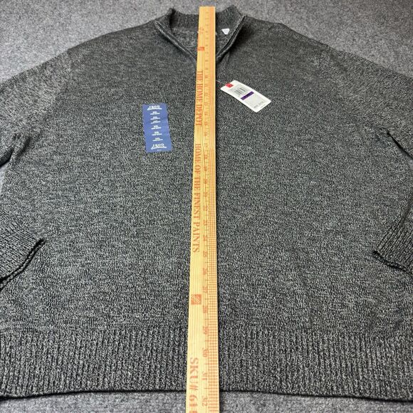 NWT IZOD Fieldhouse 2X-Large Gray Carbon Pullover Knit Sweater 1/4 Zip - Picture 8 of 8